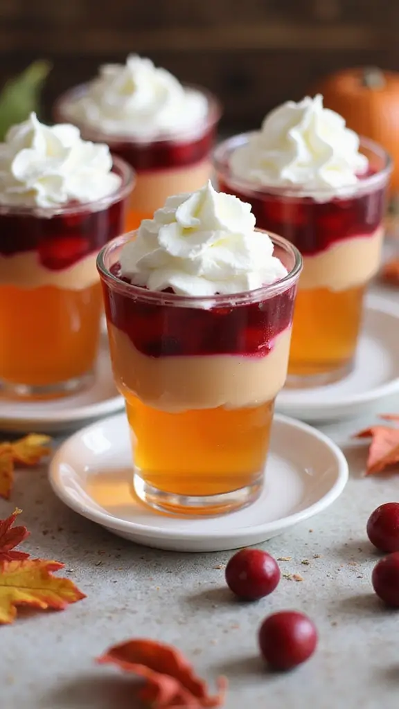 15 Adorable Thanksgiving Snack Ideas Kids Will Love - 11. Cranberry Sauce Jello Cups