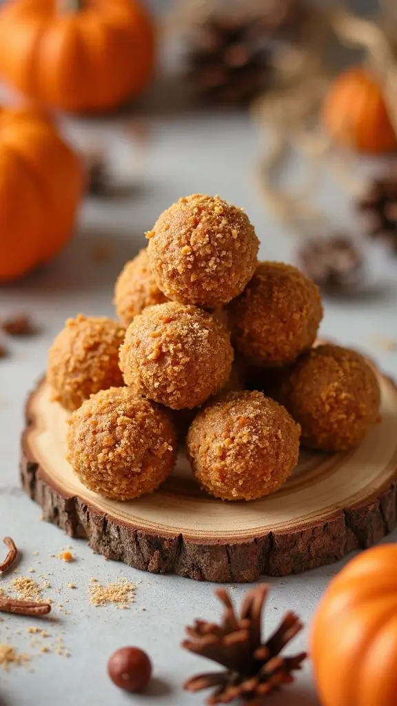 15 Adorable Thanksgiving Snack Ideas Kids Will Love - 12. Pumpkin Spice Energy Bites