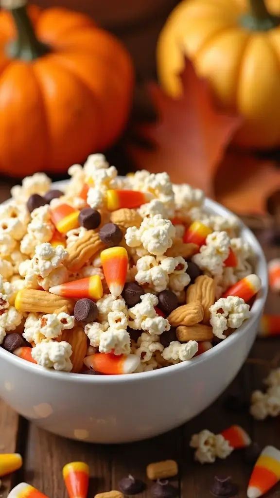 15 Adorable Thanksgiving Snack Ideas Kids Will Love - 3. Thanksgiving Popcorn Mix