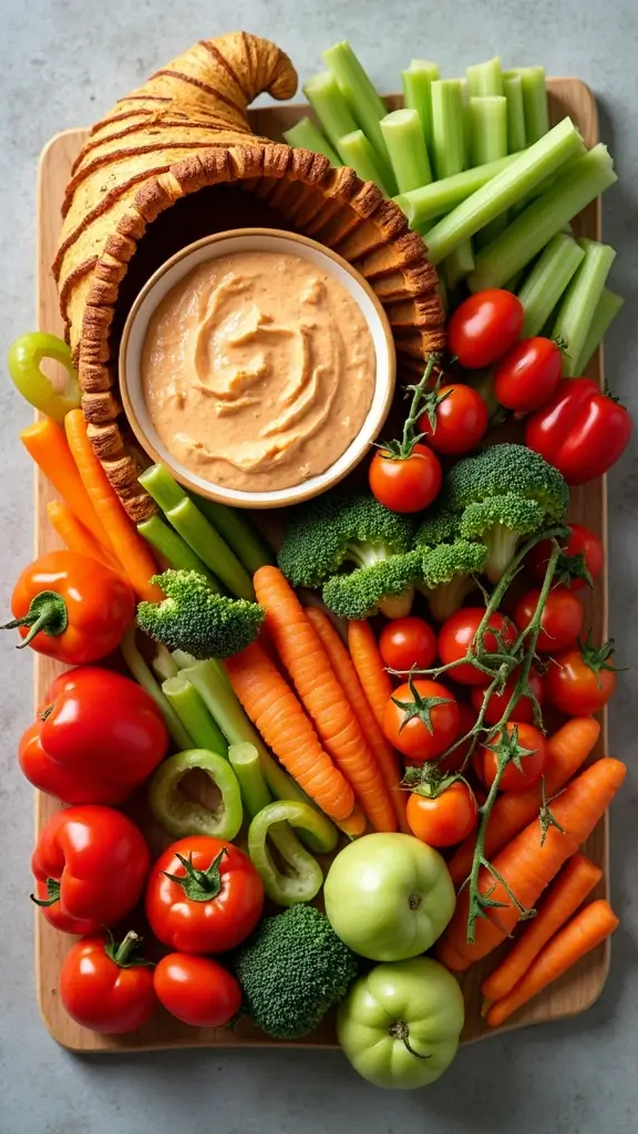 15 Adorable Thanksgiving Snack Ideas Kids Will Love - 6. Harvest Veggie Platter