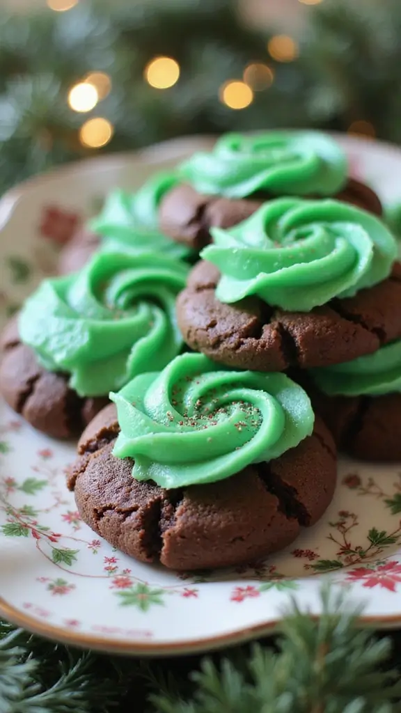 15 Classic Cookie Recipes with a Twist - 10. Chocolate Mint Cookies with Fondant Layer