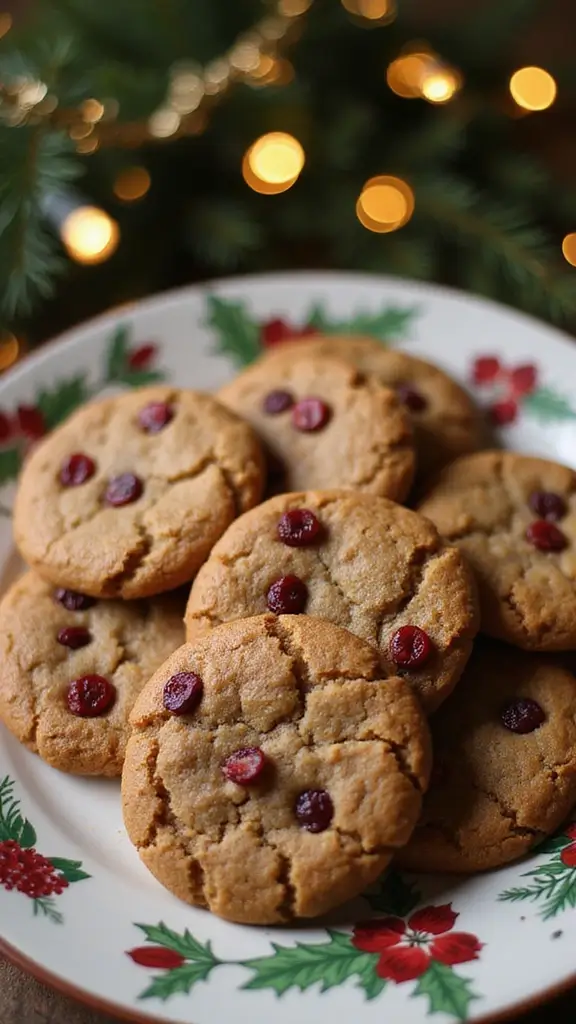 15 Classic Cookie Recipes with a Twist - 6. Ginger Molasses Cookies with Cranberries