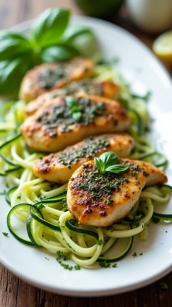 15 Healthy Chicken Dishes That Taste Like a Five-Star Dinner (And They Are Weeknight-Worthy!) - 7. Pesto Chicken and Zoodles