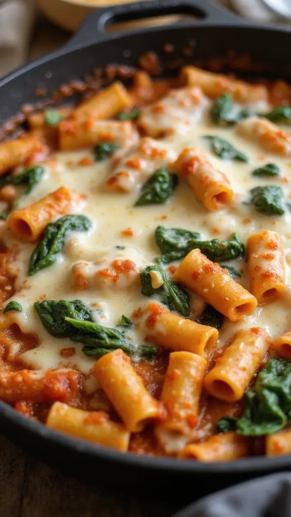 16 Cozy Fall Dinners You Can Make in 30 Minutes or Less - 10. Baked Ziti with Spinach