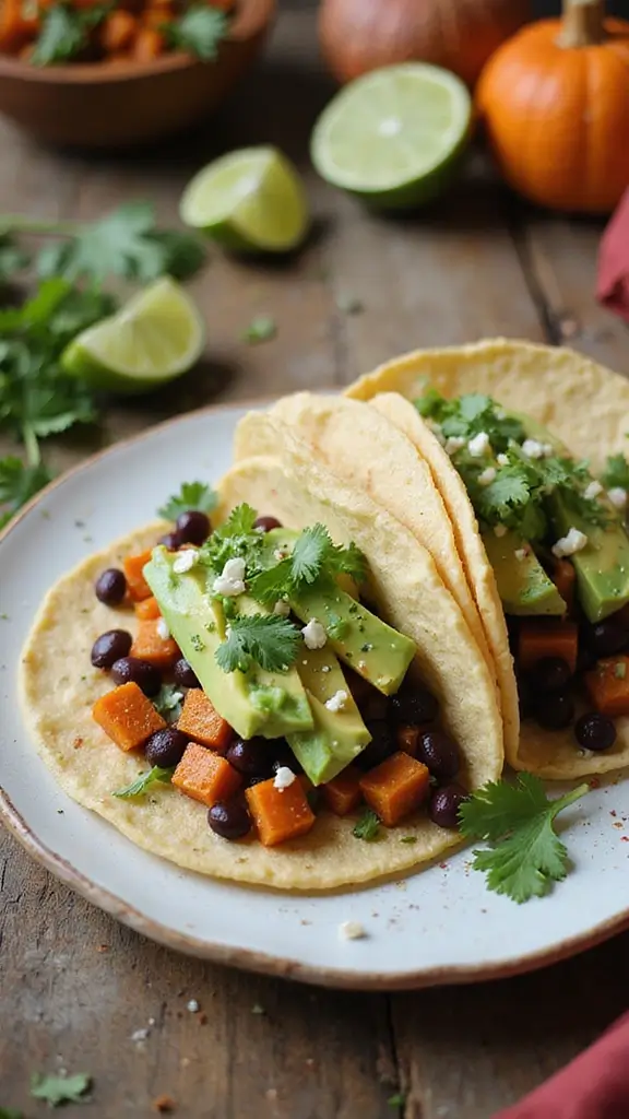 16 Cozy Fall Dinners You Can Make in 30 Minutes or Less - 7. Sweet Potato and Black Bean Tacos