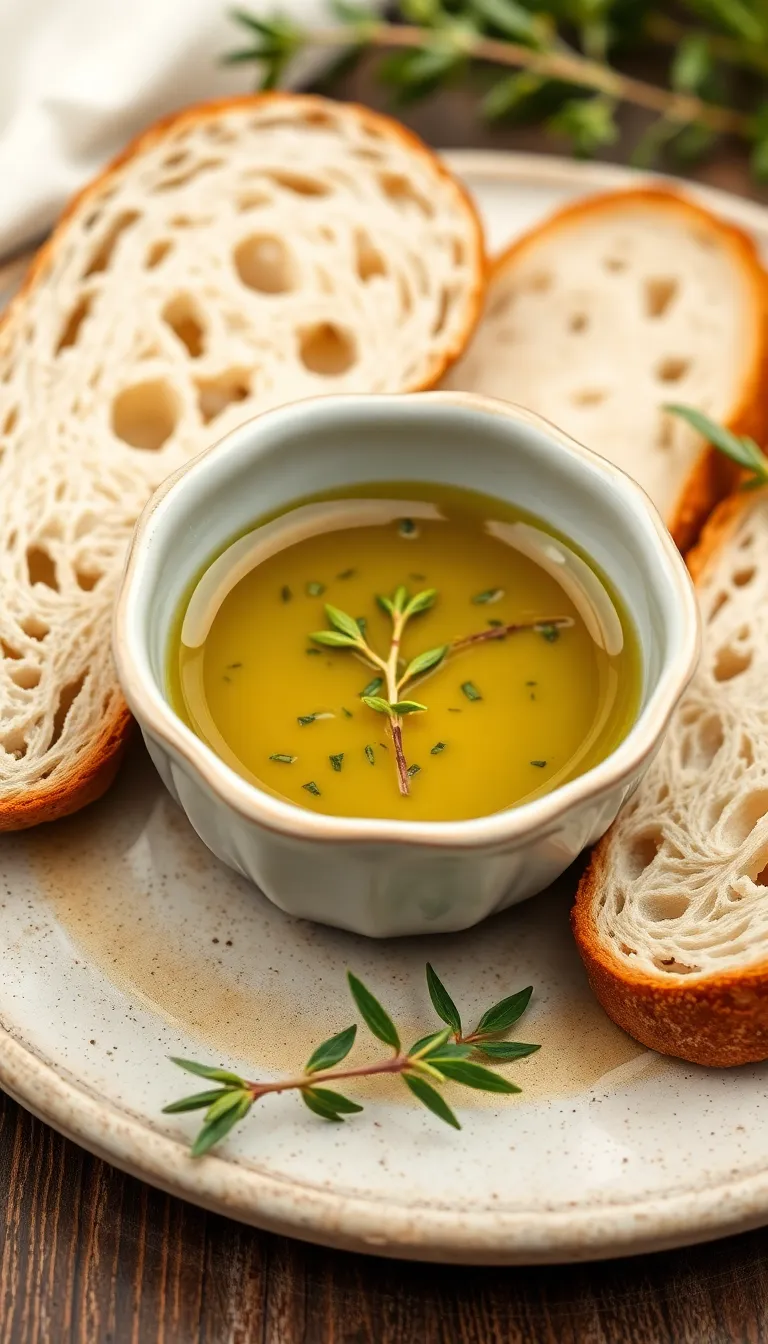 17 Elegant Party Food and Drinks on a Budget - 17. Herb-Infused Olive Oil Dipping Sauce