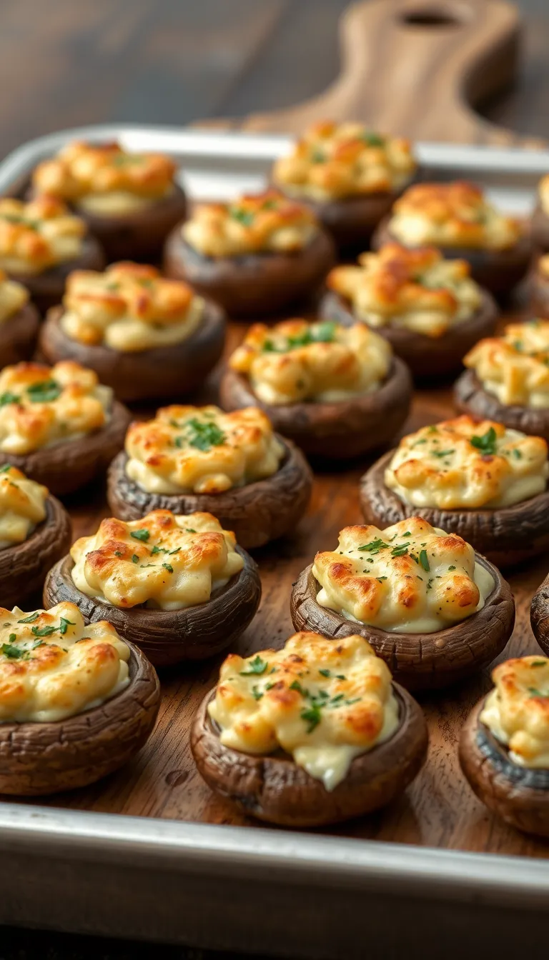 17 Elegant Party Food and Drinks on a Budget - 5. Stuffed Mushrooms with Cream Cheese