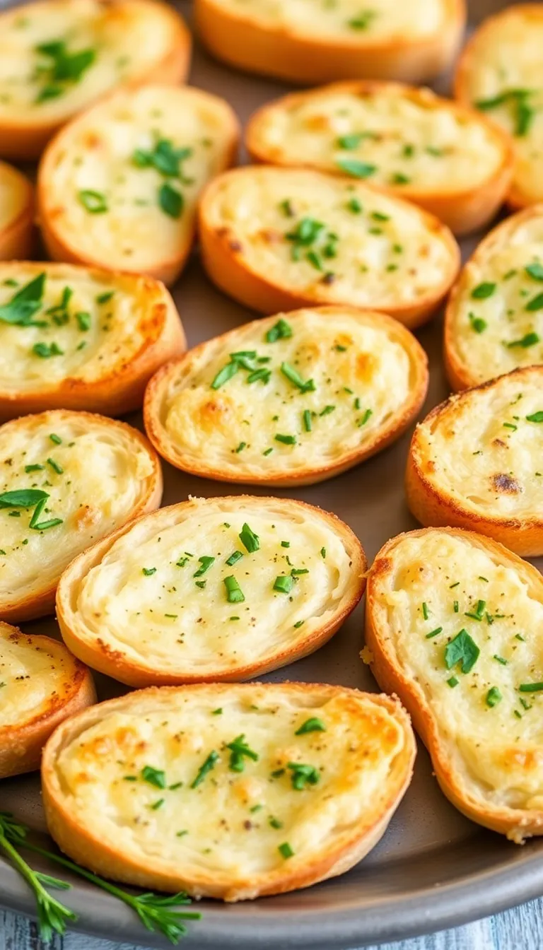 17 Elegant Party Food and Drinks on a Budget - 7. Garlic Herb Crostini