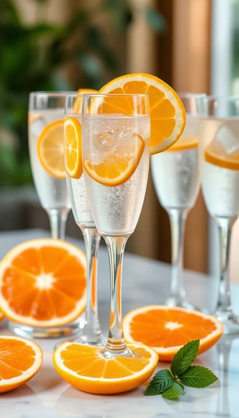 17 Elegant Party Food and Drinks on a Budget - 8. Sparkling Water with Citrus Slices