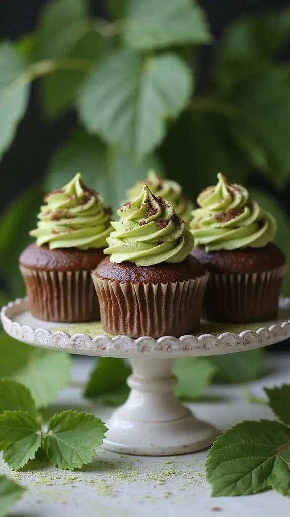 Home 19 crowd pleasing delicious desserts for every season 15. choco matcha cupcakes for a unique twist