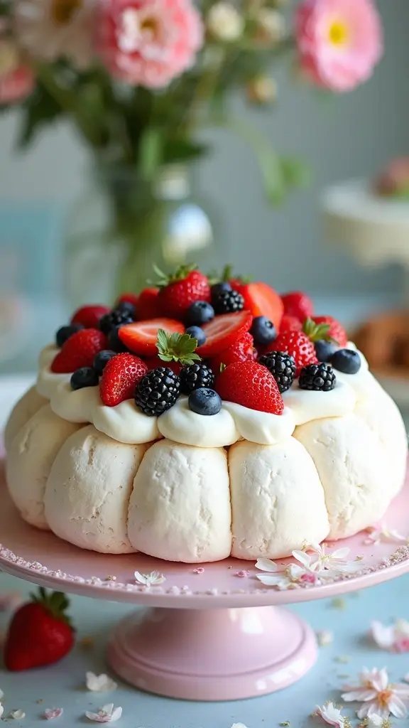 19 Crowd-Pleasing Delicious Desserts for Every Season 19 Crowd-Pleasing Delicious Desserts for Every Season - 3. Spring Berry Pavlova