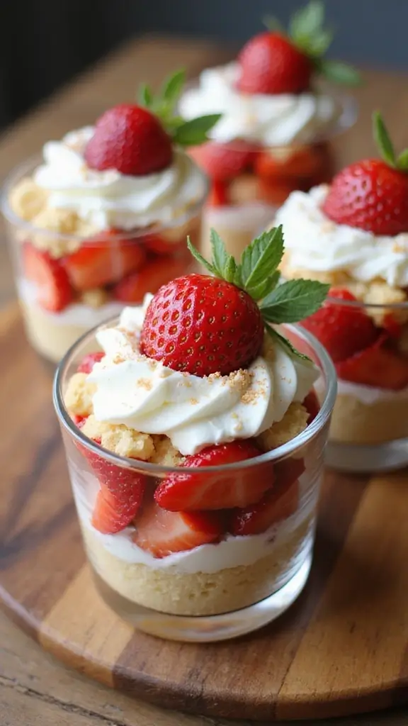 19 Dessert Rezept: Die besten schnellen Ideen für jeden Tag - 2. Strawberry Shortcake Cups
