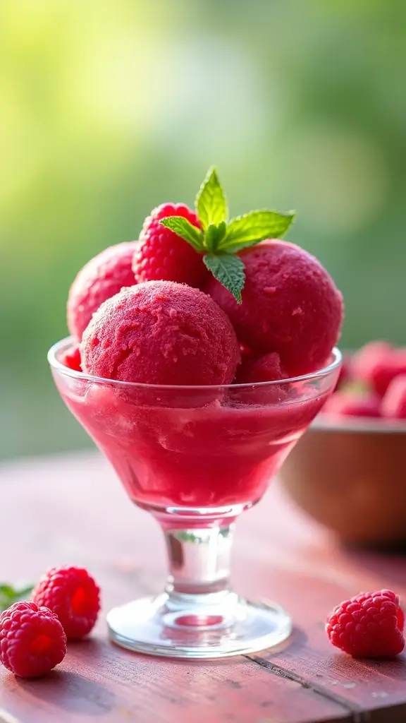 19 Dessert Rezept: Die besten schnellen Ideen für jeden Tag - 7. Raspberry Sorbet