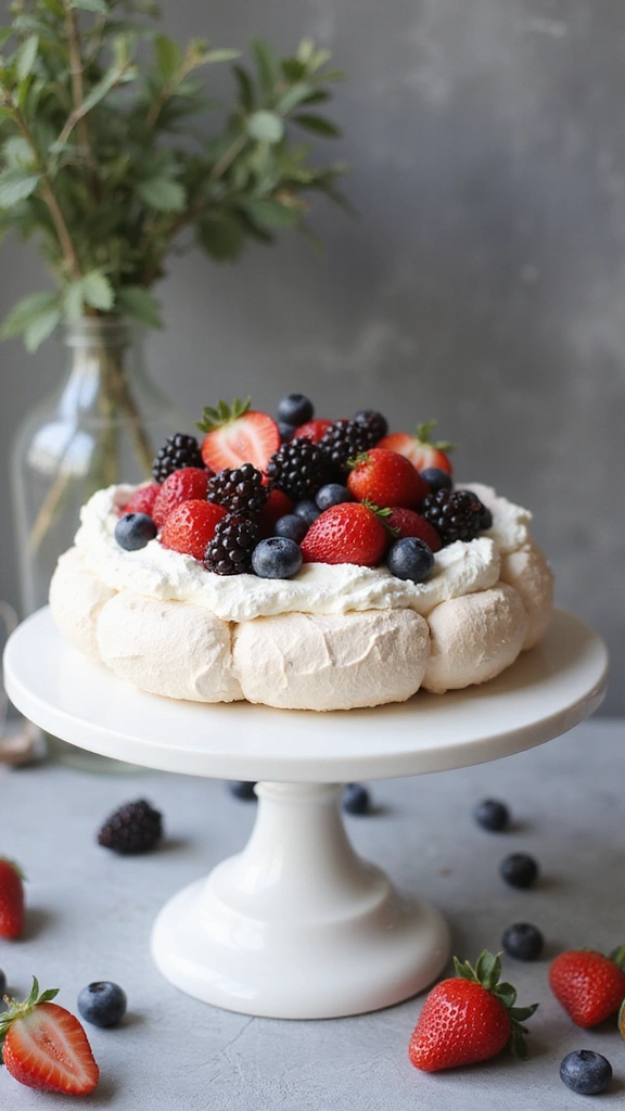 19 Easy Dessert Recipes That Only Look Complicated - 10. Berry Pavlova