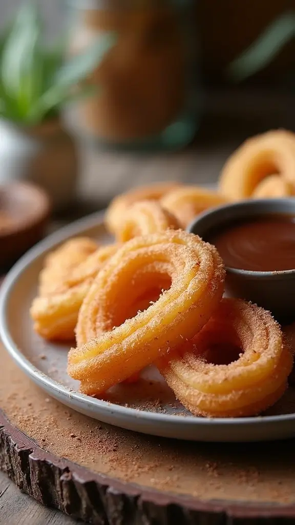 19 Easy Dessert Recipes That Only Look Complicated - 12. Churros with Chocolate Sauce
