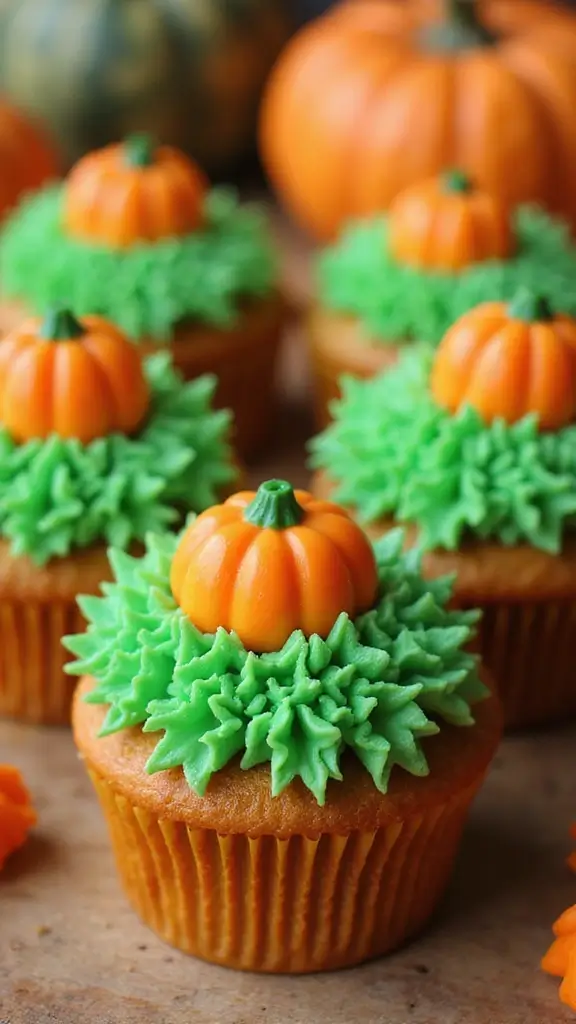 19 Pinterest-Perfect Cute Thanksgiving Snacks for Your Fall Table - 1. Pumpkin Patch Cupcakes