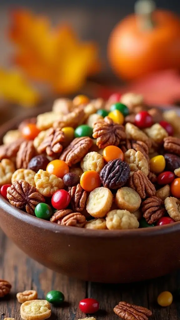 19 Pinterest-Perfect Cute Thanksgiving Snacks for Your Fall Table - 13. Autumn Trail Mix