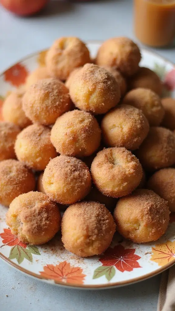 19 Pinterest-Perfect Cute Thanksgiving Snacks for Your Fall Table - 16. Apple Cider Donut Holes