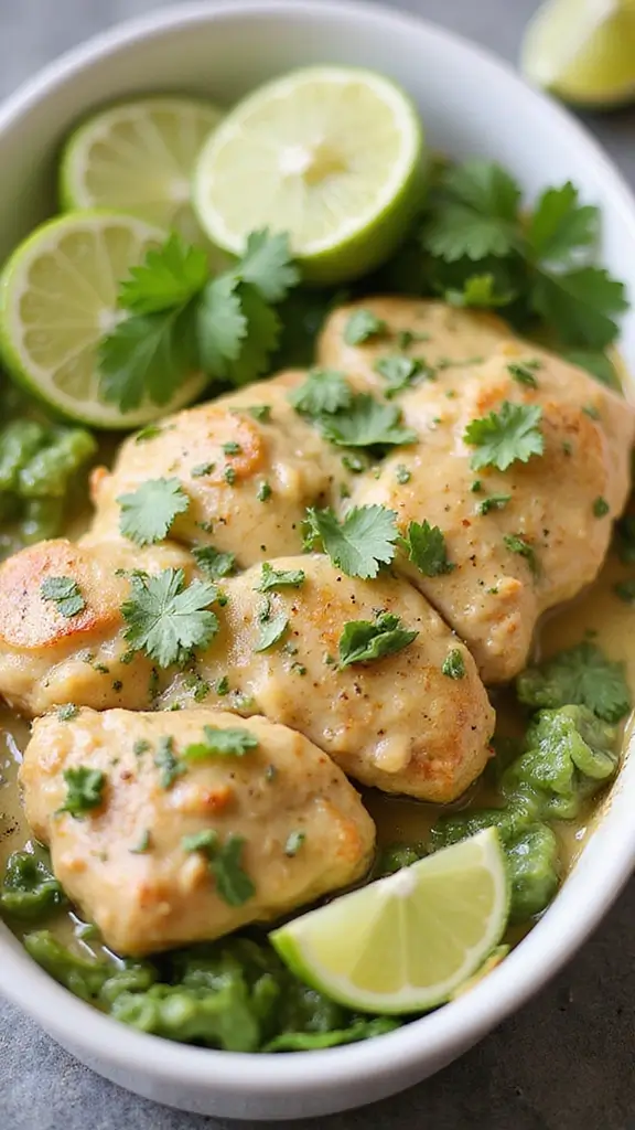20 Irresistible Creamy Chicken Recipes You Can Make in 20 Minutes - 16. Creamy Cilantro Lime Chicken