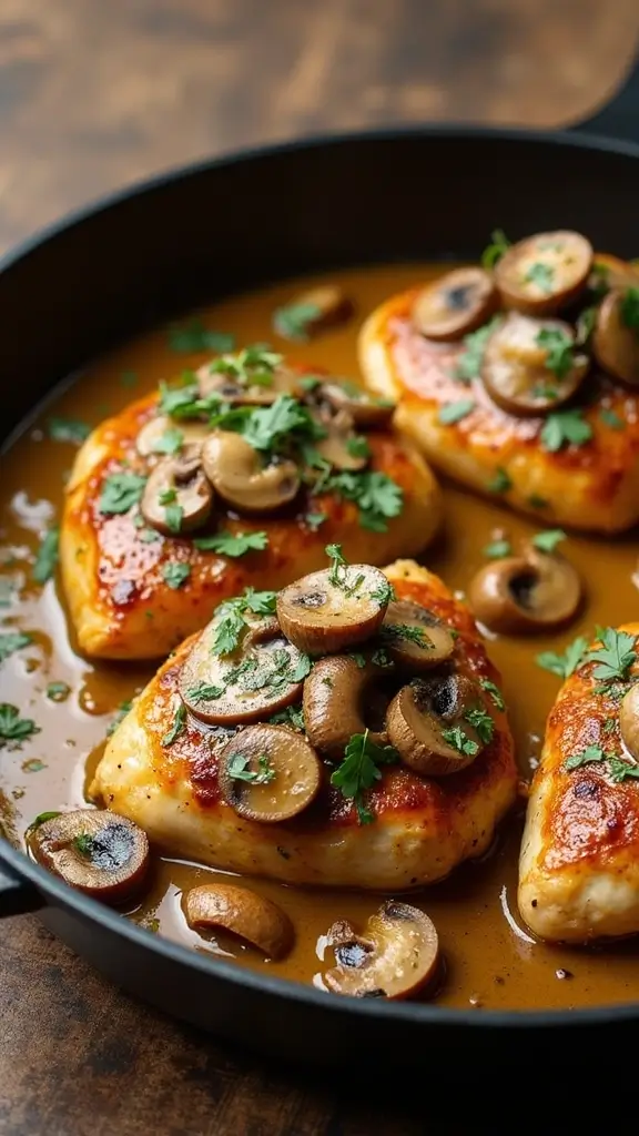 20 Irresistible Creamy Chicken Recipes You Can Make in 20 Minutes - 2. One-Pan Creamy Mushroom Chicken