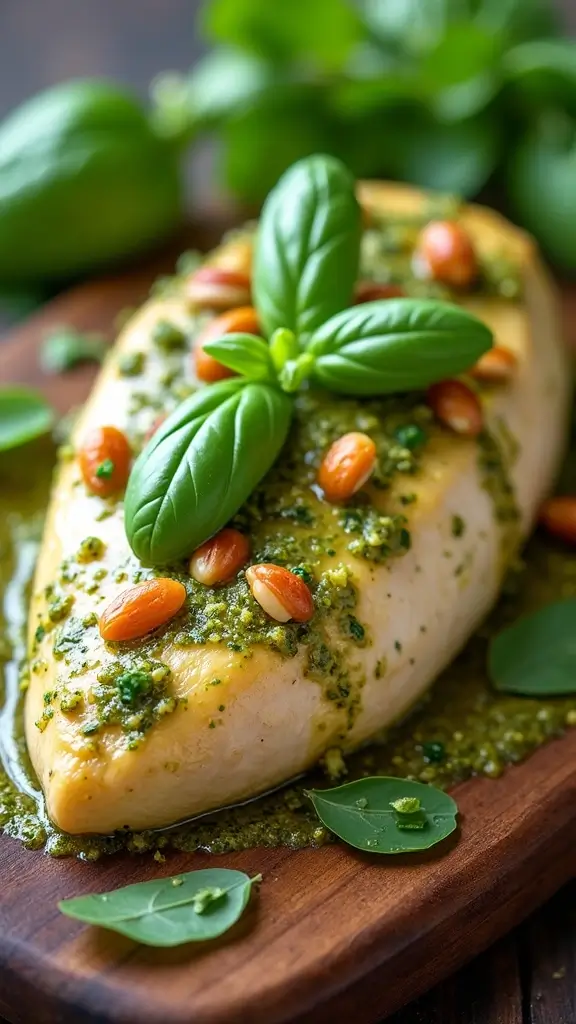 20 Irresistible Creamy Chicken Recipes You Can Make in 20 Minutes - 7. Creamy Pesto Chicken