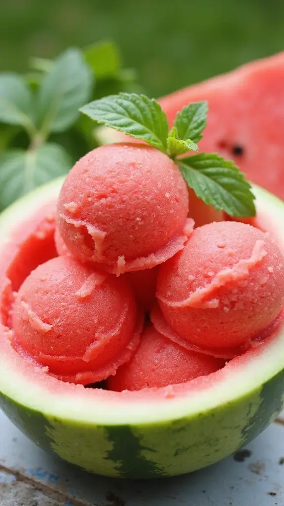 21 Easy Dessert Recipes You Can Whip Up Tonight - 17. No-Bake Watermelon Sorbet