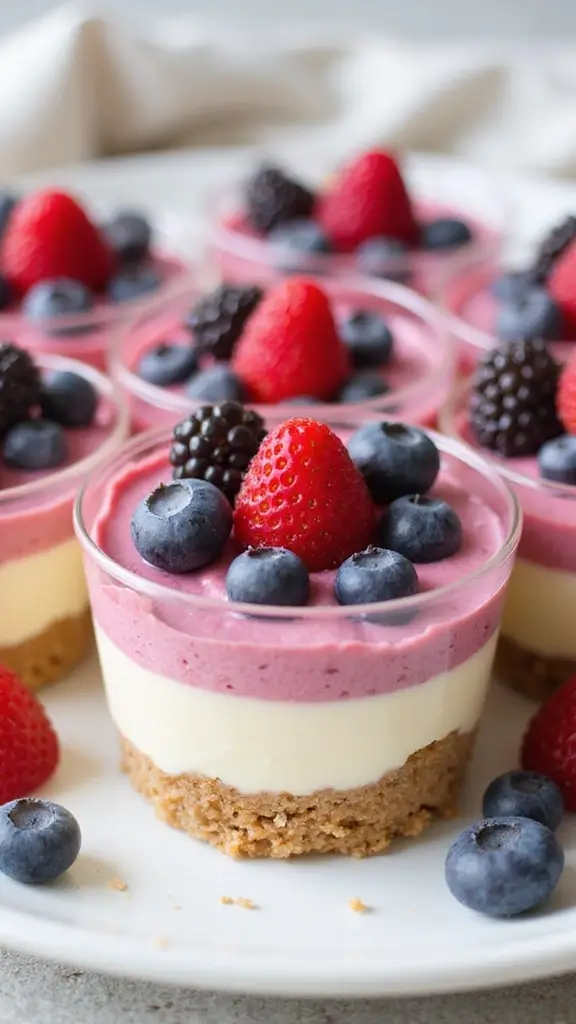 21 Easy Dessert Recipes You Can Whip Up Tonight - 21. No-Bake Berry Cheesecake Cups