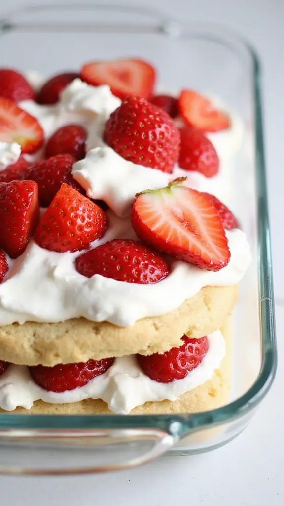 21 Easy Dessert Recipes You Can Whip Up Tonight - 3. No-Bake Strawberry Shortcake