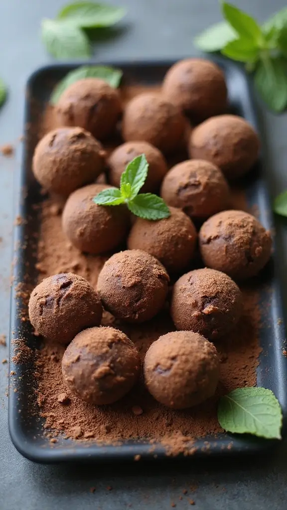 21 Easy Dessert Recipes You Can Whip Up Tonight - 5. No-Bake Mint Chocolate Truffles