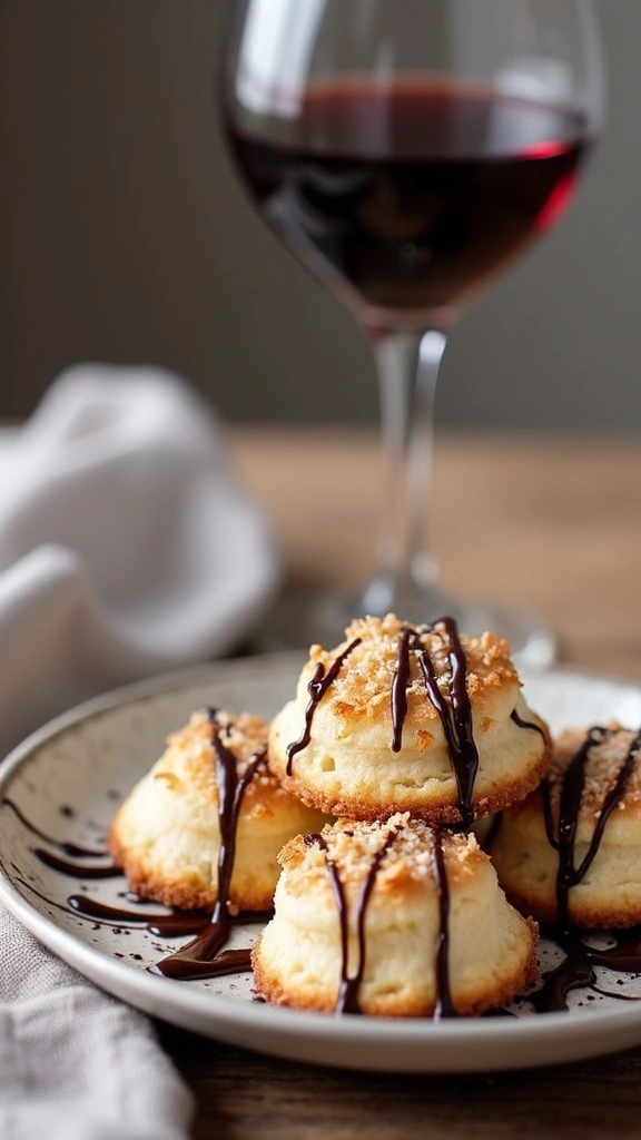 23 Dessert Recipe Makeovers: Turn Classics Into Modern Treats - 15. Coconut Macaroons with Dark Chocolate Drizzle