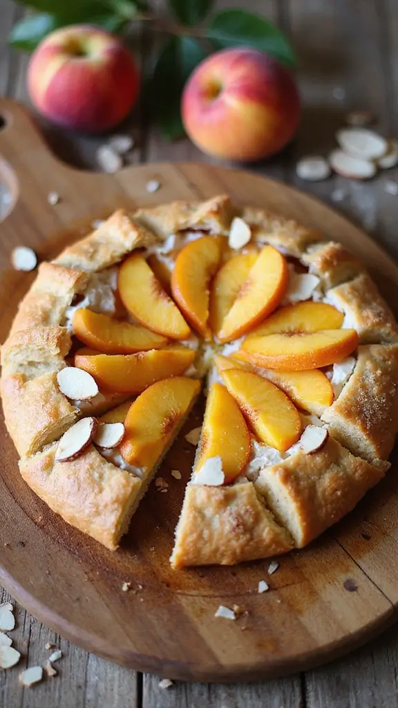 Home 23 dessert recipe makeovers turn classics into modern treats 8. peach galette with almond cream