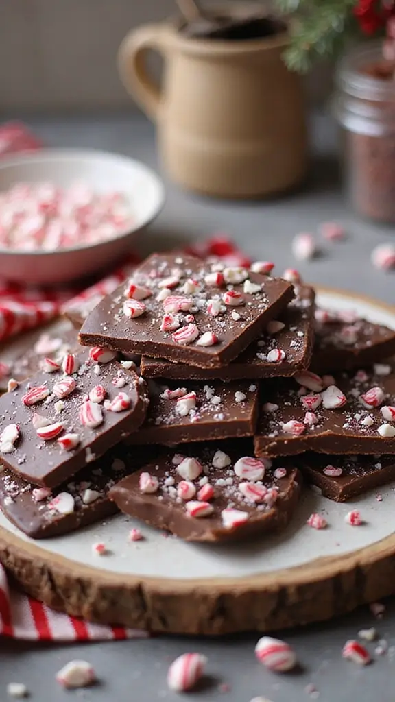 23 Irresistible Seasonal Snacks That Change With the Weather (Spring, Summer, Fall, Winter!) - 15. Chocolate Peppermint Bark