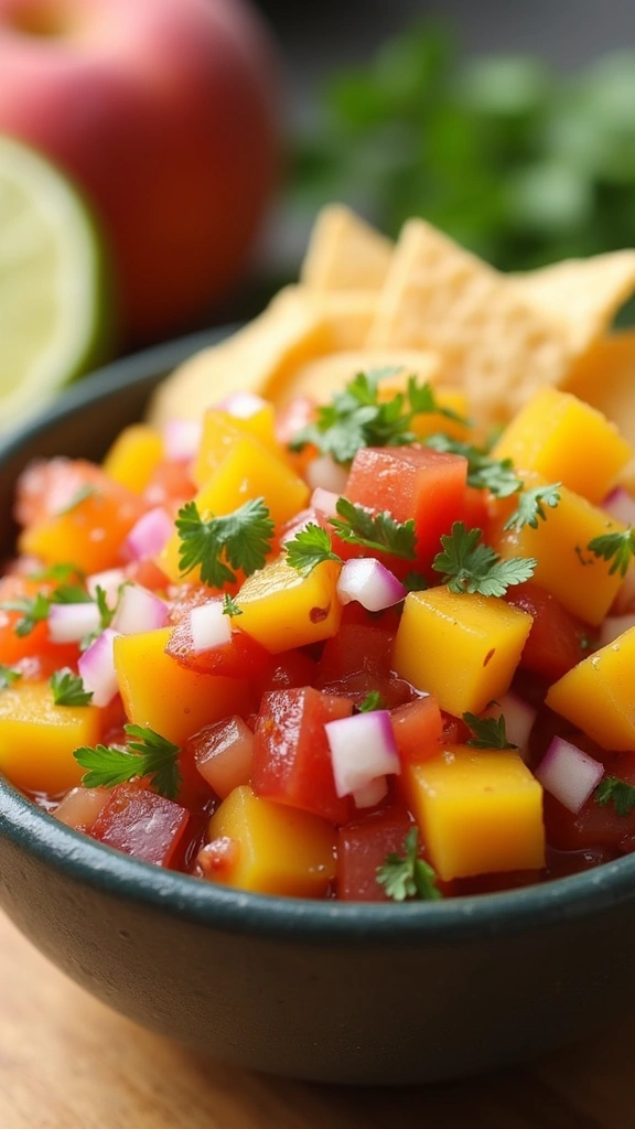 23 Irresistible Seasonal Snacks That Change With the Weather (Spring, Summer, Fall, Winter!) - 7. Peach Salsa