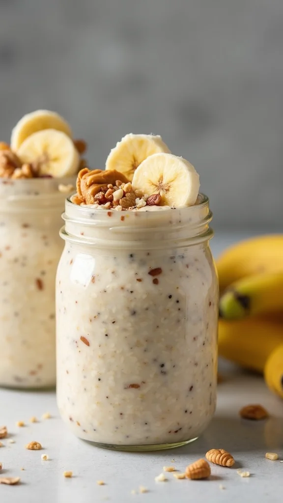 25 Quick Dinner Recipes for Fast Weeknights - 17. Peanut Butter Banana Overnight Oats