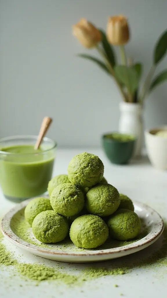 25 Sweet Recipes That Brighten Up Any Day 25 Sweet Recipes That Brighten Up Any Day - 24. Matcha Green Tea Energy Bites