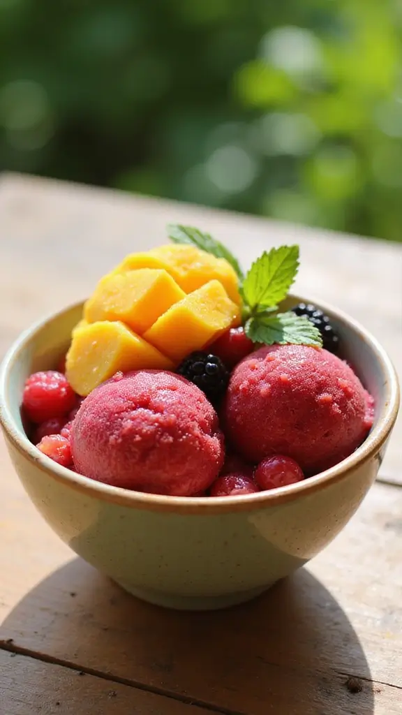 25 Sweet Recipes That Brighten Up Any Day 25 Sweet Recipes That Brighten Up Any Day - 8. Healthy Fruit Sorbet