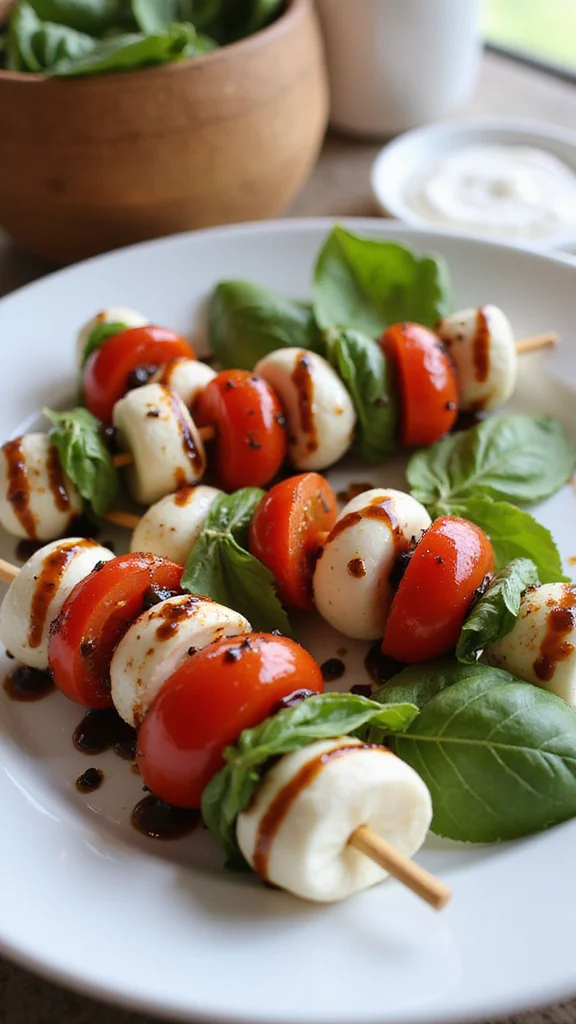 27 Must-Try Side Dishes to Complete Any Meal - 12. Tomato and Mozzarella Caprese Skewers
