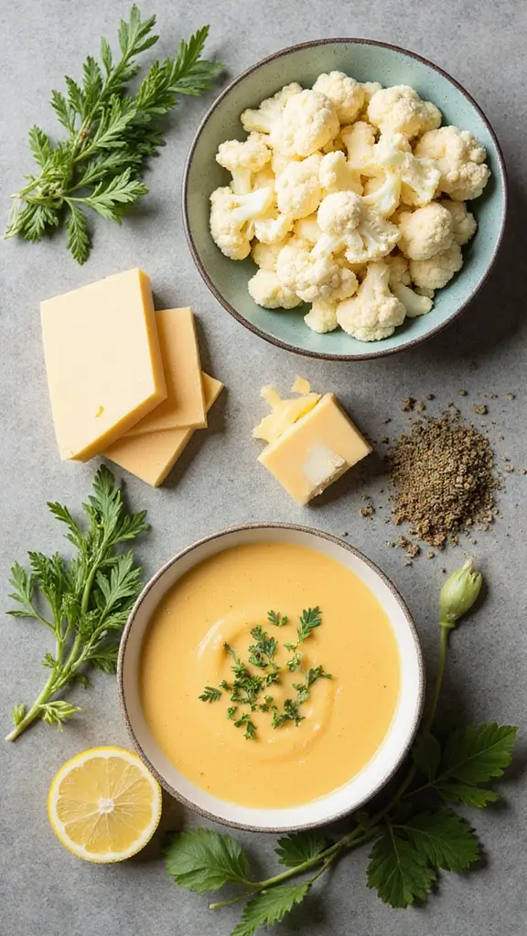 Creamy Cauliflower Cheese Soup: The Cozy Recipe You’ll Make All Winter Creamy Cauliflower Cheese Soup: The Cozy Recipe You’ll Make All Winter - Ingredients List