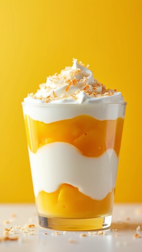 Himmlisch süß: 17 Dessert Rezepte, die wie aus dem Café schmecken Himmlisch süß: 17 Dessert Rezepte, die wie aus dem Café schmecken - 16. Kokos-Mango-Joghurtparfait