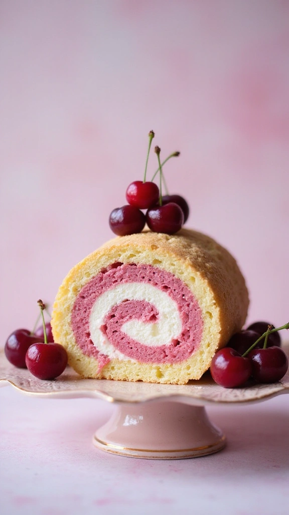 Himmlisch süß: 17 Dessert Rezepte, die wie aus dem Café schmecken Himmlisch süß: 17 Dessert Rezepte, die wie aus dem Café schmecken - 6. Kirsch-Biskuitrolle