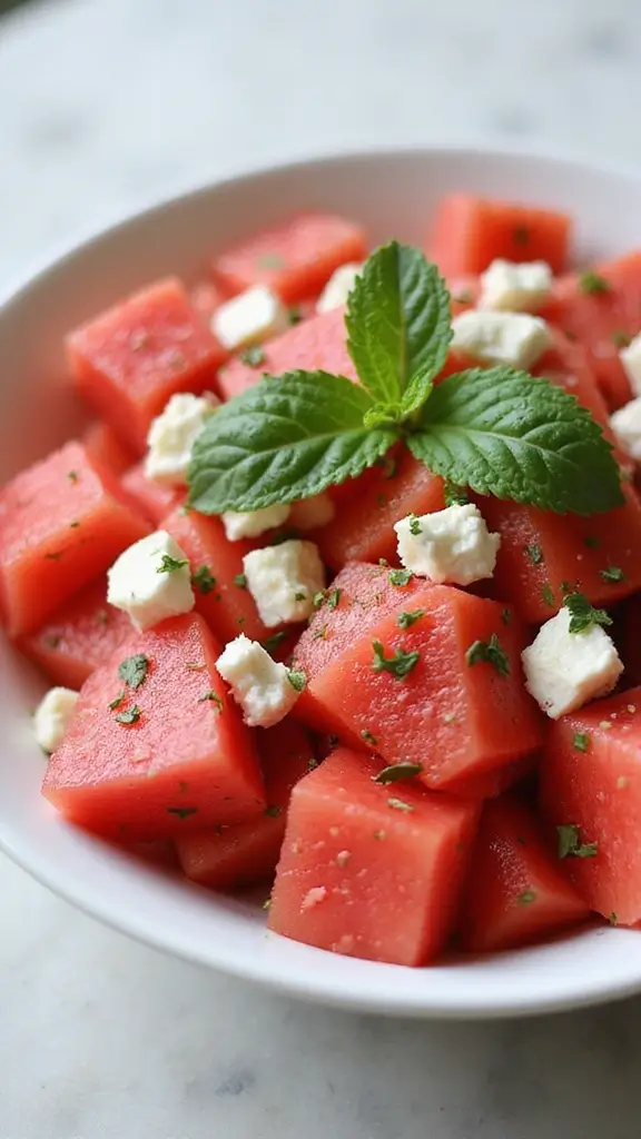 Refreshing & Easy Food and Drinks You Can Make in Under 10 Minutes - 1. Zesty Watermelon Feta Salad