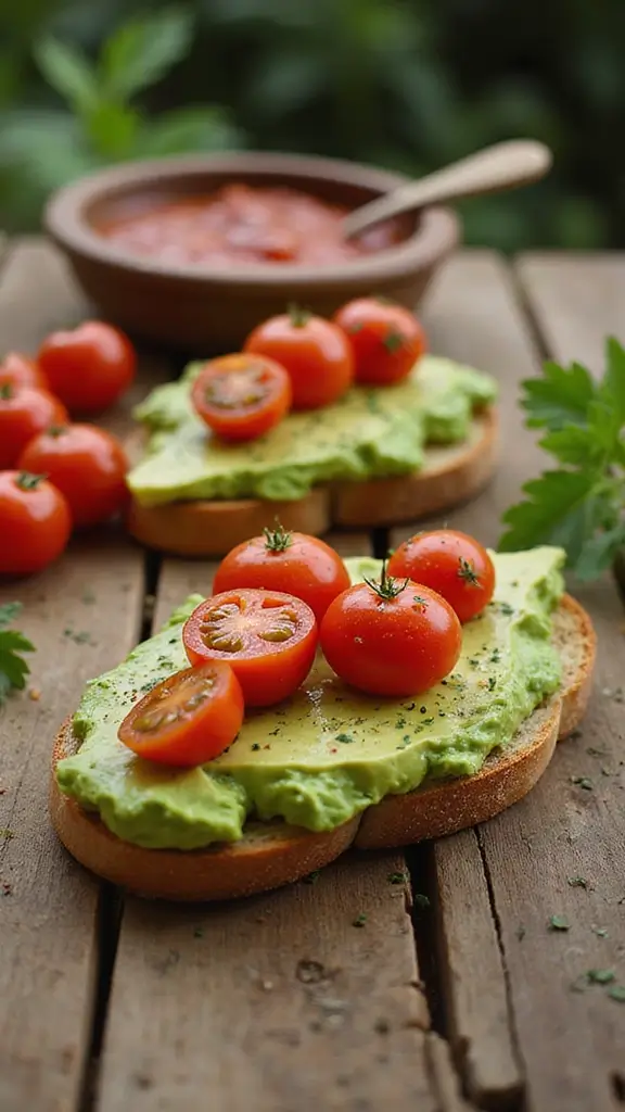 Refreshing & Easy Food and Drinks You Can Make in Under 10 Minutes - 2. Creamy Avocado Toast with Cherry Tomatoes