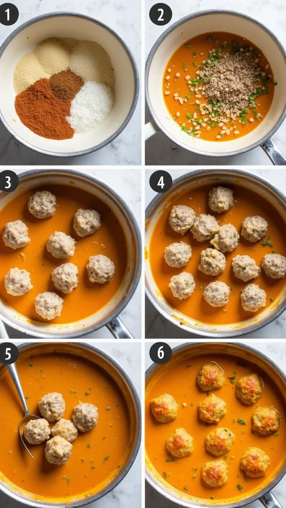 The Best Creamy Chicken Meatballs (Ready in 40 Minutes) - Step-by-Step Instructions