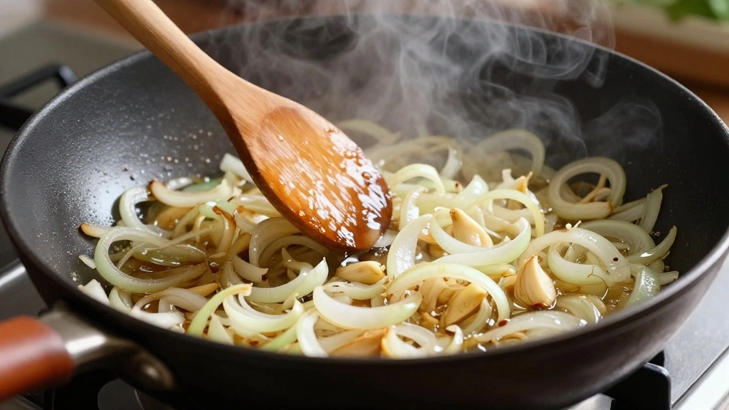 Comforting Kielbasa and Potato Casserole: A Hearty Family Favorite - Step 2: Sauté Onions and Garlic 1