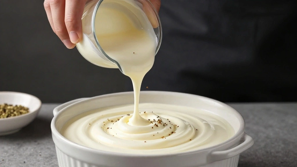 Comforting Kielbasa and Potato Casserole: A Hearty Family Favorite - Step 4: Add Cream and Seasonings 1