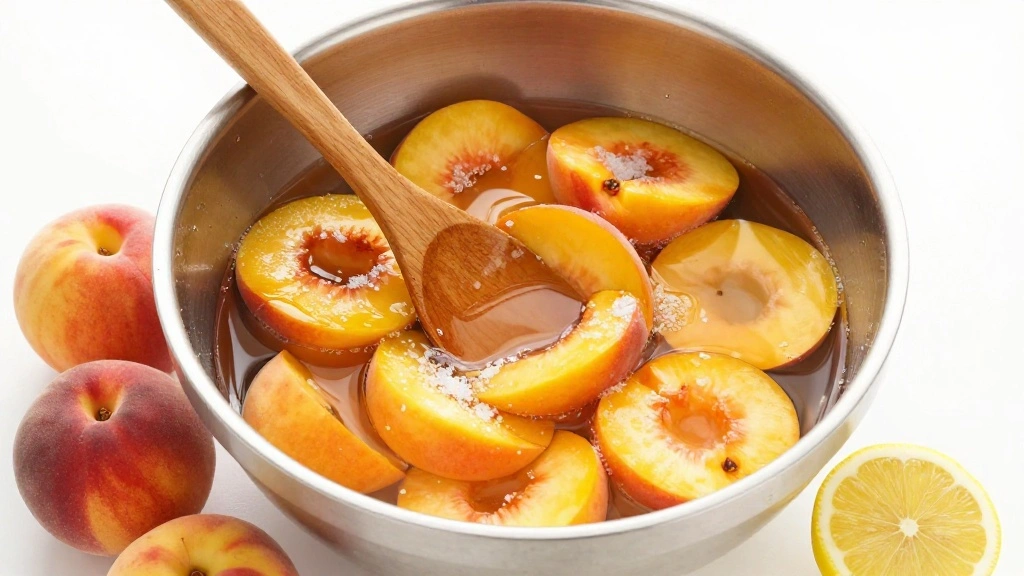 Grandma's Secret Peach Cobbler Recipe: Made with Fresh Peaches - Step 1: Prepare the Peaches 1