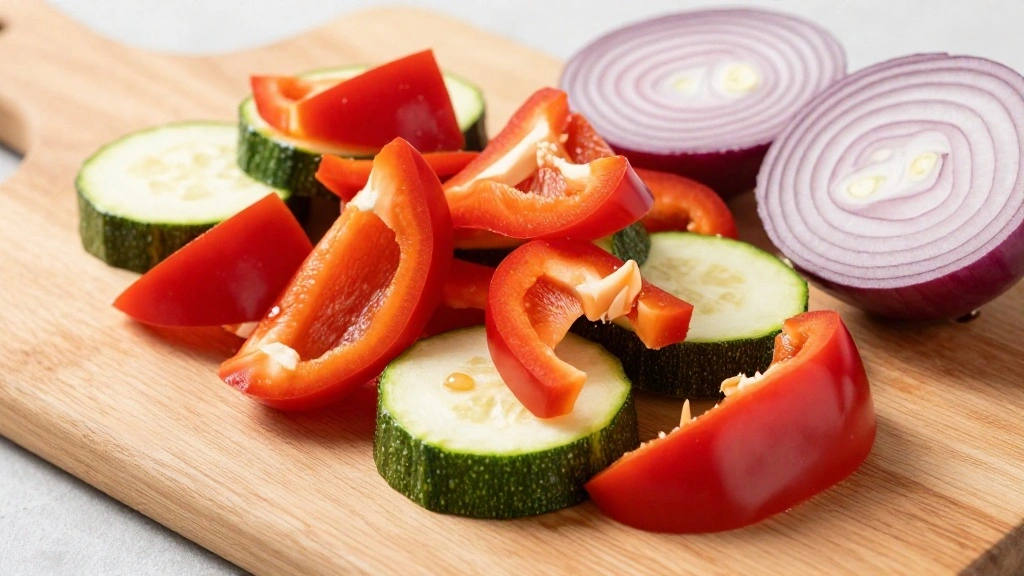 Healthy BBQ Chicken Skewers: Easy Clean Eating Recipe - Step 3: Prepare Vegetables 1