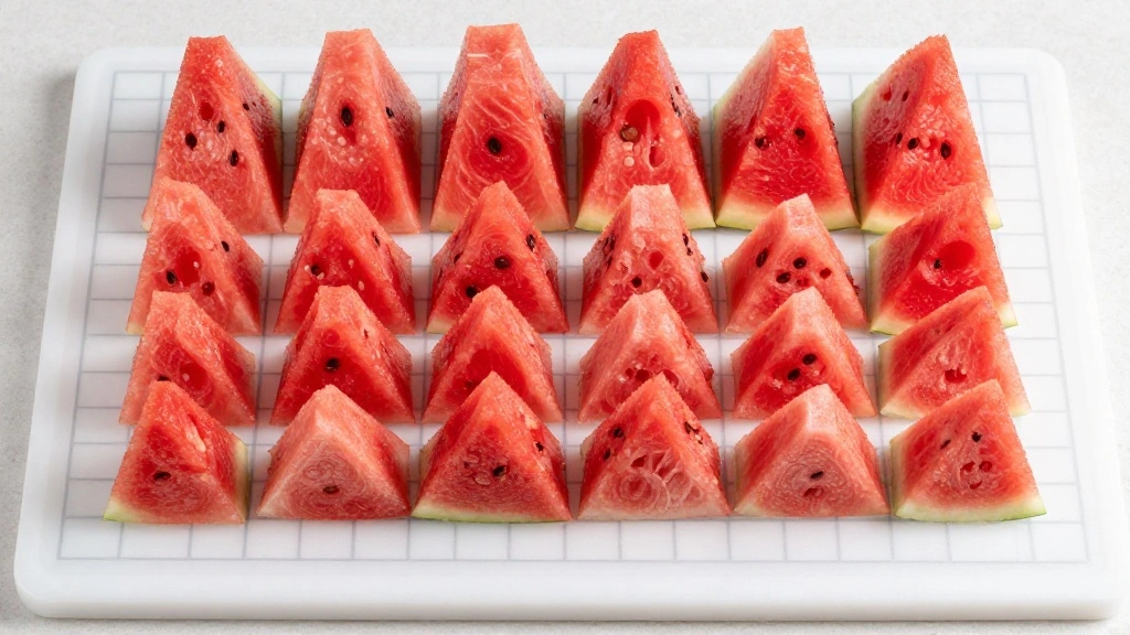 Master the Art of Watermelon Cutting: A Detailed Photo Guide - Step 4: Score the Flesh 1