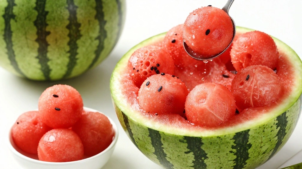 Master the Art of Watermelon Cutting: A Detailed Photo Guide - Step 6: Ball the Melon 1