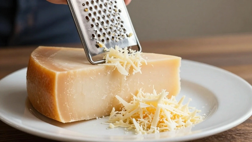 Savory Garlic Scapes Pesto: A Unique Twist on a Classic - Step 4: Grate Parmesan Cheese 1